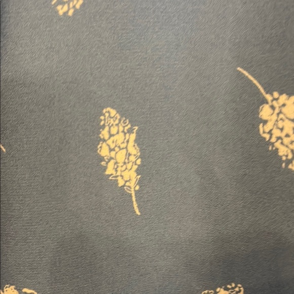 Lush Blue and Cream V-Neck Blouse - Picture 4 of 4